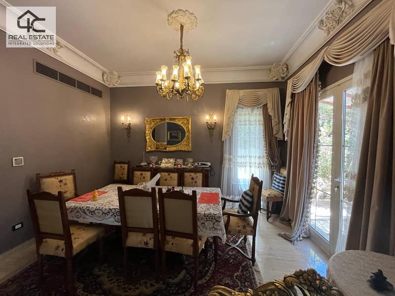 Open view on main garden Stand alone Villa Fully Furnished Cluster 1 for Sale in Hyde Park-New Cairo 3