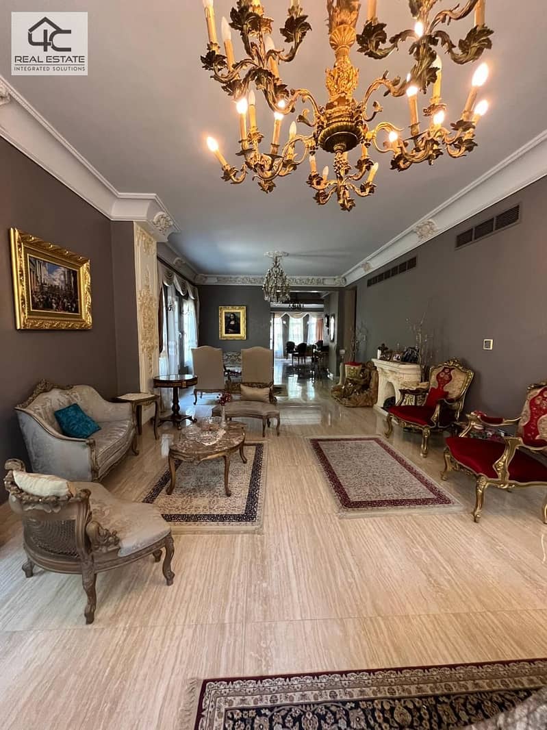 Open view on main garden Stand alone Villa Fully Furnished Cluster 1 for Sale in Hyde Park-New Cairo 5