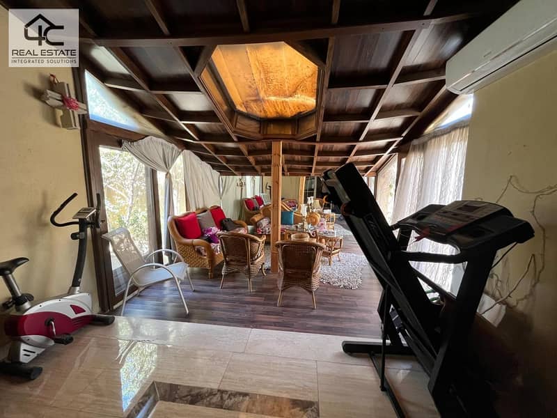 Open view on main garden Stand alone Villa Fully Furnished Cluster 1 for Sale in Hyde Park-New Cairo 6