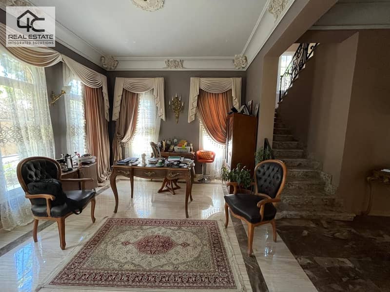 Open view on main garden Stand alone Villa Fully Furnished Cluster 1 for Sale in Hyde Park-New Cairo 7