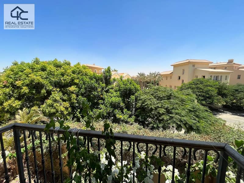 Open view on main garden Stand alone Villa Fully Furnished Cluster 1 for Sale in Hyde Park-New Cairo 11