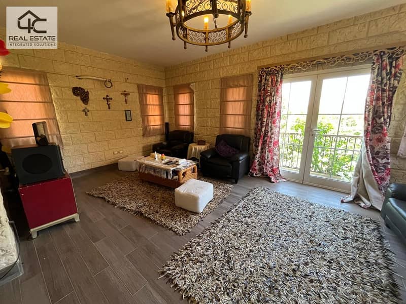 Open view on main garden Stand alone Villa Fully Furnished Cluster 1 for Sale in Hyde Park-New Cairo 12