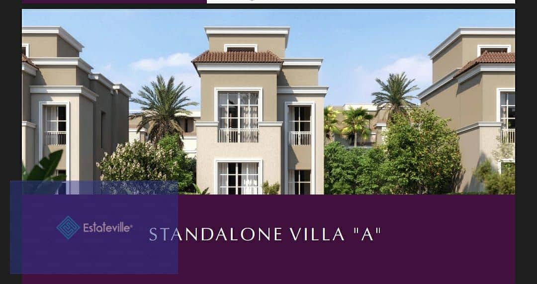 Independent villa 175 meters net in a fully villas compound in Mostakbal City directly on the Amal Axis and in front of Madinaty with a down payment o 2