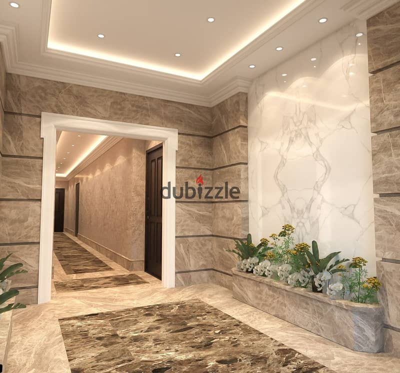 Apartment for sale in the Fifth Settlement, 203 square meters, in front of Beit Al Watan, in the best location in the second district, with installmen 5