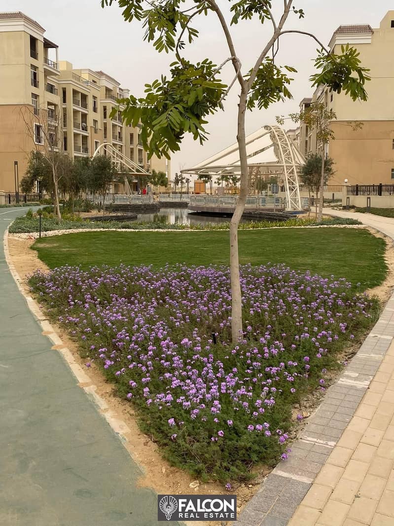 A very special apartment with a private garden for sale in Sarai Compound in the most prestigious location in Mostaqbal City, Bahri City, 11