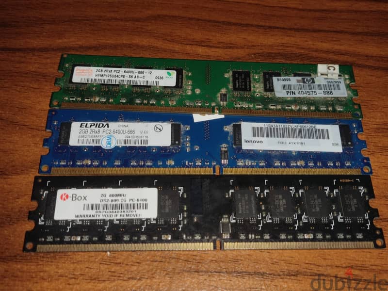 ddr2 2G , ddr2 1G رامات 1