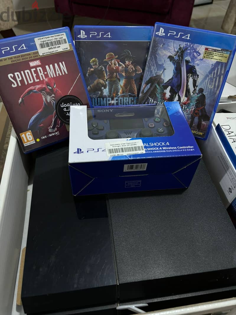 PlayStation 4 (PS4) Console Fat 1TB + 3 games + Original DualShock 4 0