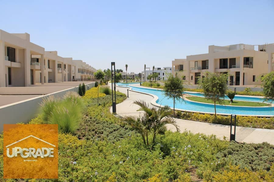 Standalone villa 296m view swimming pool and landscape in Sheikh Zayed directly on Dahshur Road and in front of Beverly Hills in Lake west Compound 3