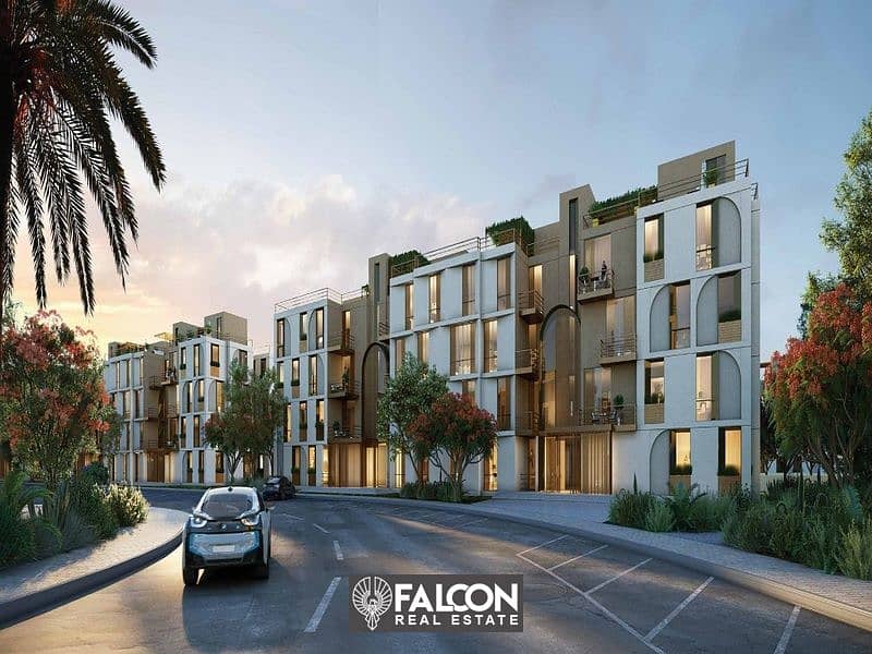 Receive within two years with a down payment of 550 thousand and installments over 10 years, an apartment in Fay Sodic, Sheikh Zayed 4