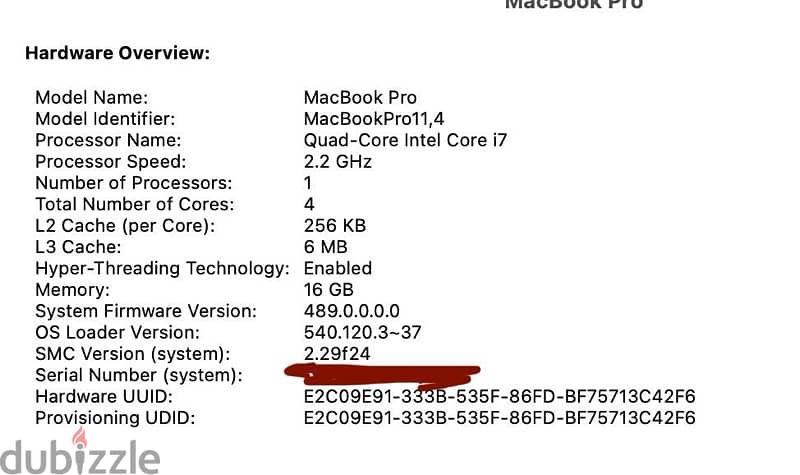 Macbook pro mid 2015 , 15” 2