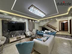 Luxury villa for sale, twin house, in Hadayek El Mohandiseen Compound, Sheikh Zayed, next to all services