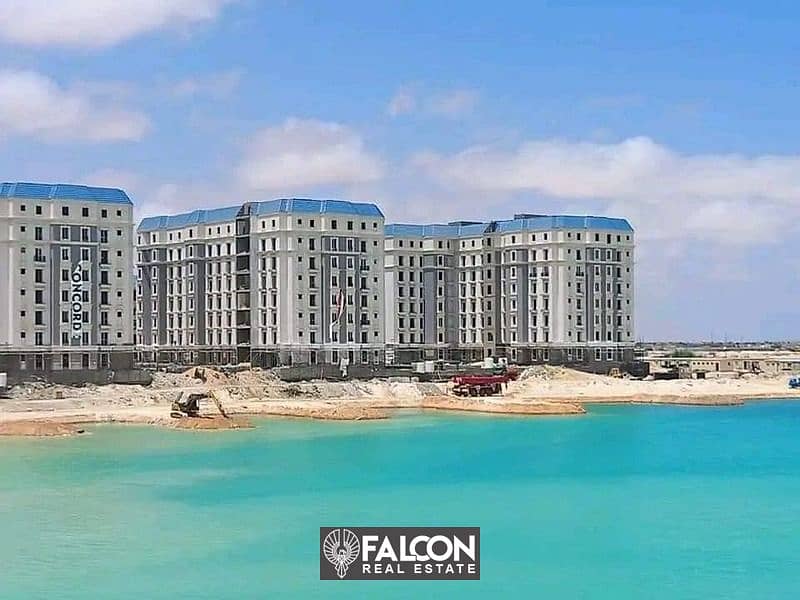 For sale, a sea view apartment with a down payment of 560 thousand, immediate delivery and fully finished in El Alamein, North Coast, Latin Quarter 2