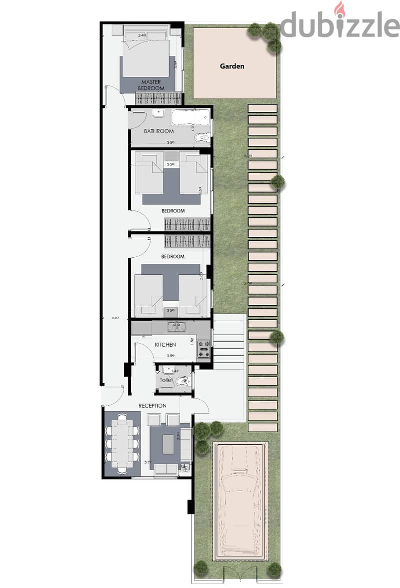 شقة للبيع 116م مقدم 500 الف وتقسيط 5 سنوات فى بيت الوطن Apartment for 2