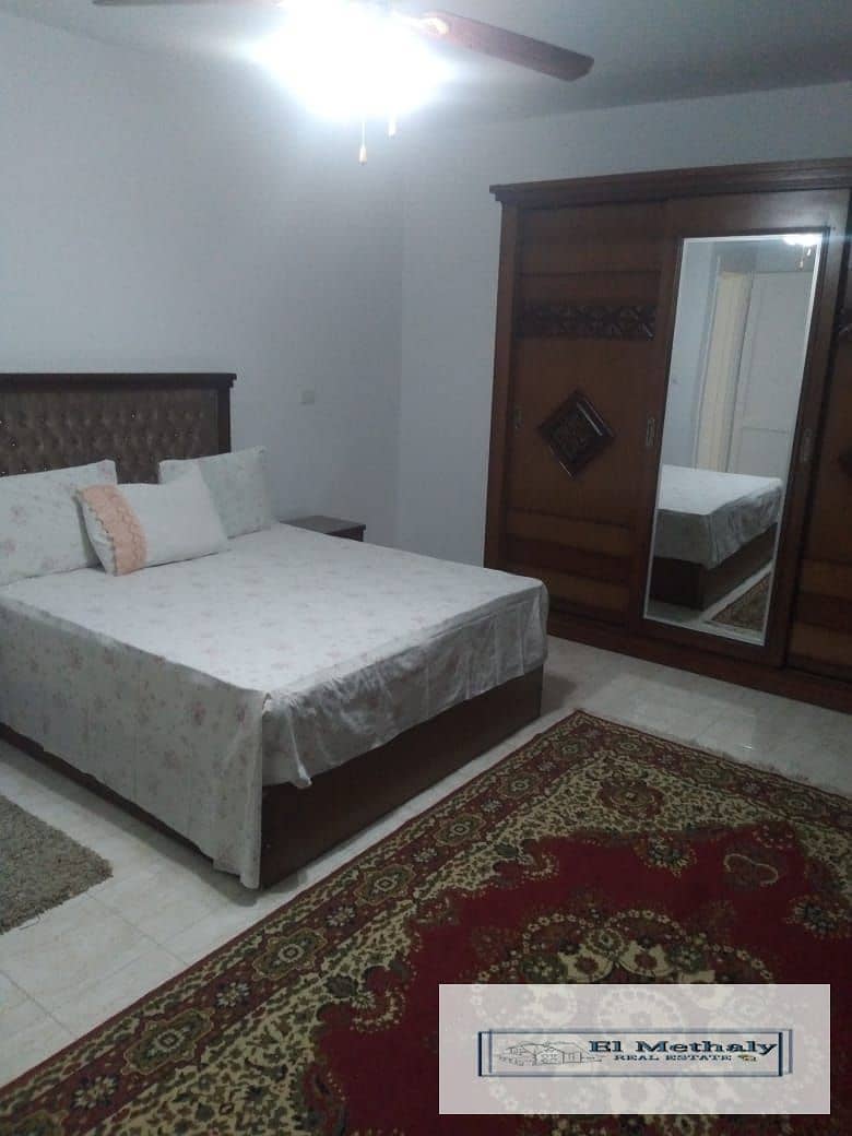 Apartment 131 meters for furnished rent in Al-Rehab 4