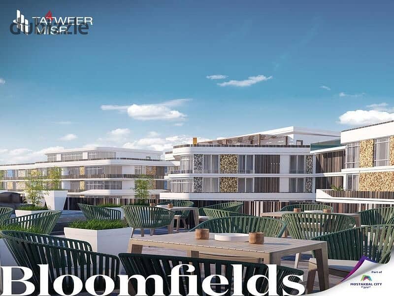 with Tatweer Misr, installments over 10 years with a 5% down payment and get your unit fully finished and with a distinctive view in Bloomfields 14