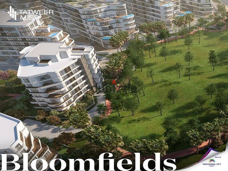 with Tatweer Misr, installments over 10 years with a 5% down payment and get your unit fully finished and with a distinctive view in Bloomfields 15