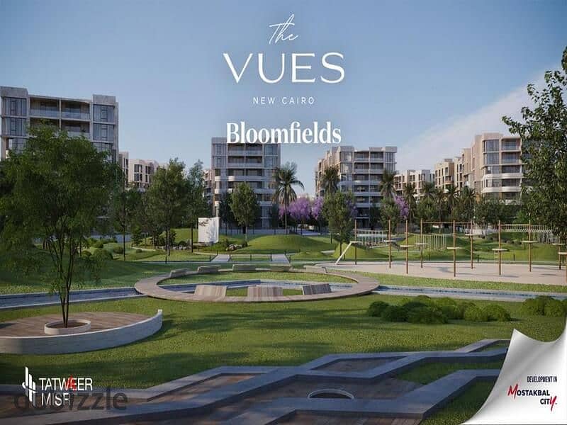 with Tatweer Misr, installments over 10 years with a 5% down payment and get your unit fully finished and with a distinctive view in Bloomfields 17