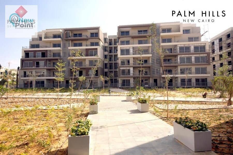 For sale at a bargain price, a 140 m² apartment, fully finished + convenient installments in Palm Hills New Cairo 2