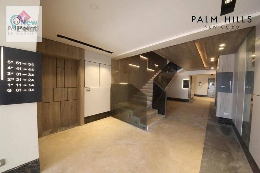 For sale at a bargain price, a 140 m² apartment, fully finished + convenient installments in Palm Hills New Cairo 3