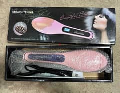 Hair straightening brush