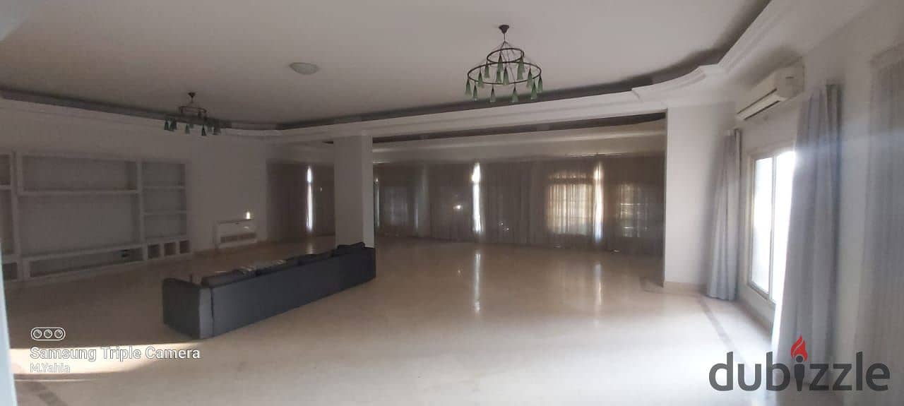 Spacious ground floor apartment with SWIMMING POOL for rent in West Golf New Cairo,  beside Katameya Heights 3