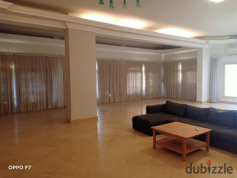 Spacious ground floor apartment with SWIMMING POOL for rent in West Golf New Cairo,  beside Katameya Heights 8