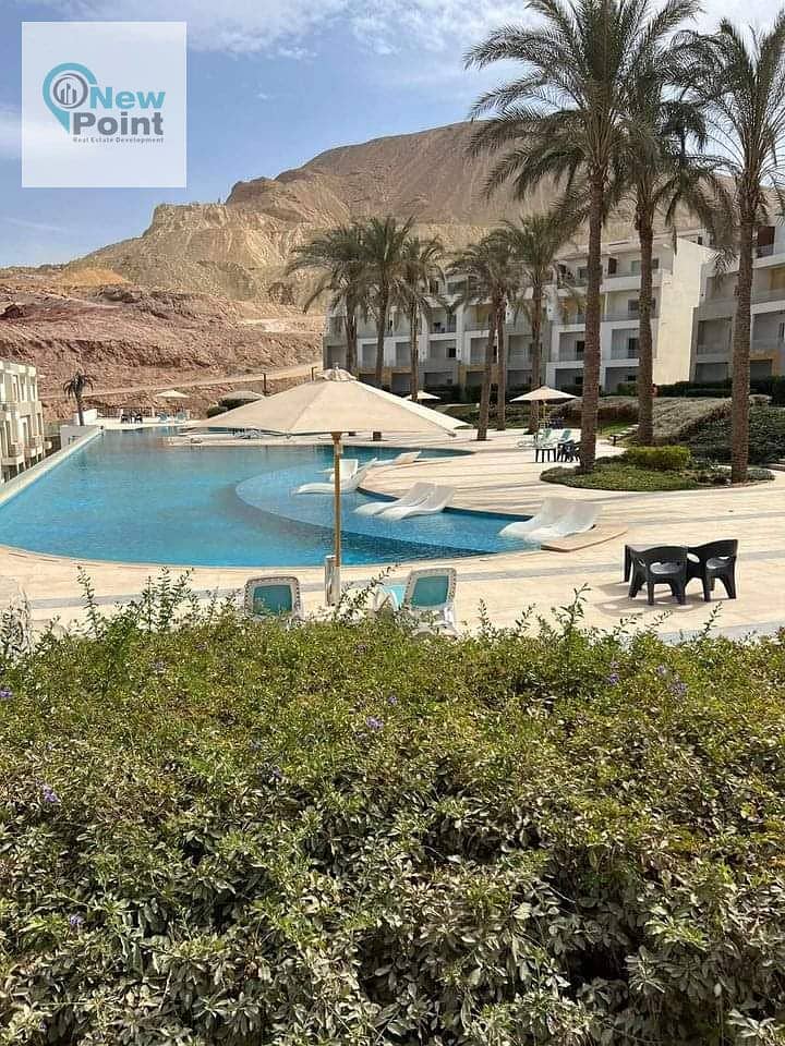 Receive immediately a fully finished ultra super deluxe chalet for sale in the most luxurious resorts of Ain Sokhna, The Groove Resort 9