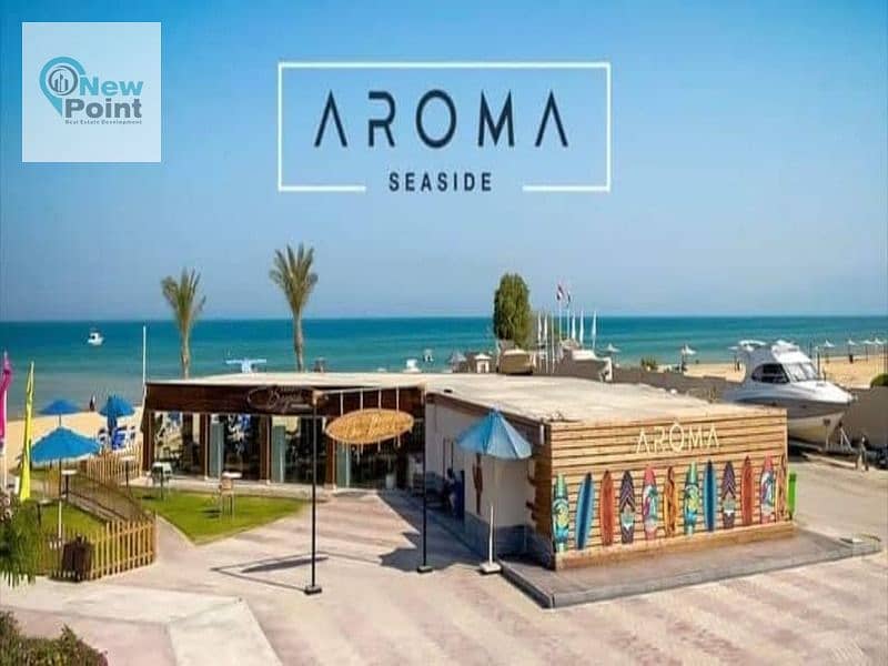 شاليه على البحر مباشرة متشطب بالكامل بأرقى منتجعات العين السخنه قرية اروما العين السخنه Aroma 1