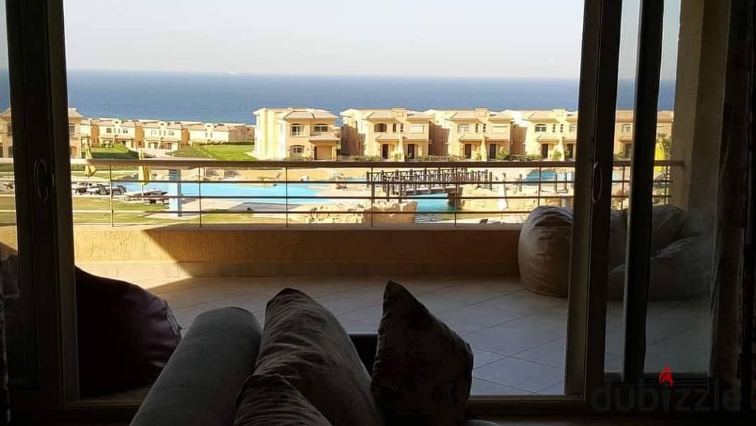 Sea view chalet 108m for sale in telal ain sokhna 8 years installments 1