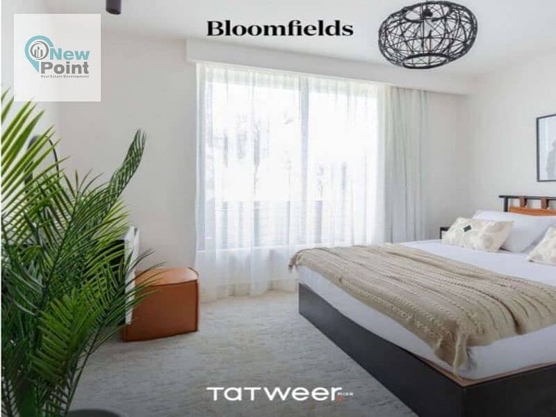 شقة متشطبة بالكامل للبيع 285م في كمبوند بلوم فيلدز المستقبل سيتي  BLOOMFIELDS 8