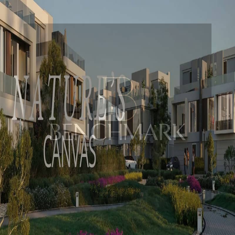 Villa Garden for sale 215 m La Vista Patio Town Compound, New Cairo, Fifth Settlement, Golden Square, next to the American University, in installments 10