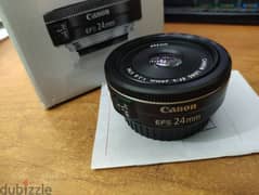 lens canon 24 mm STM لينس كانون 24 زيرو تحول الكروب فريم ل فل فريم و