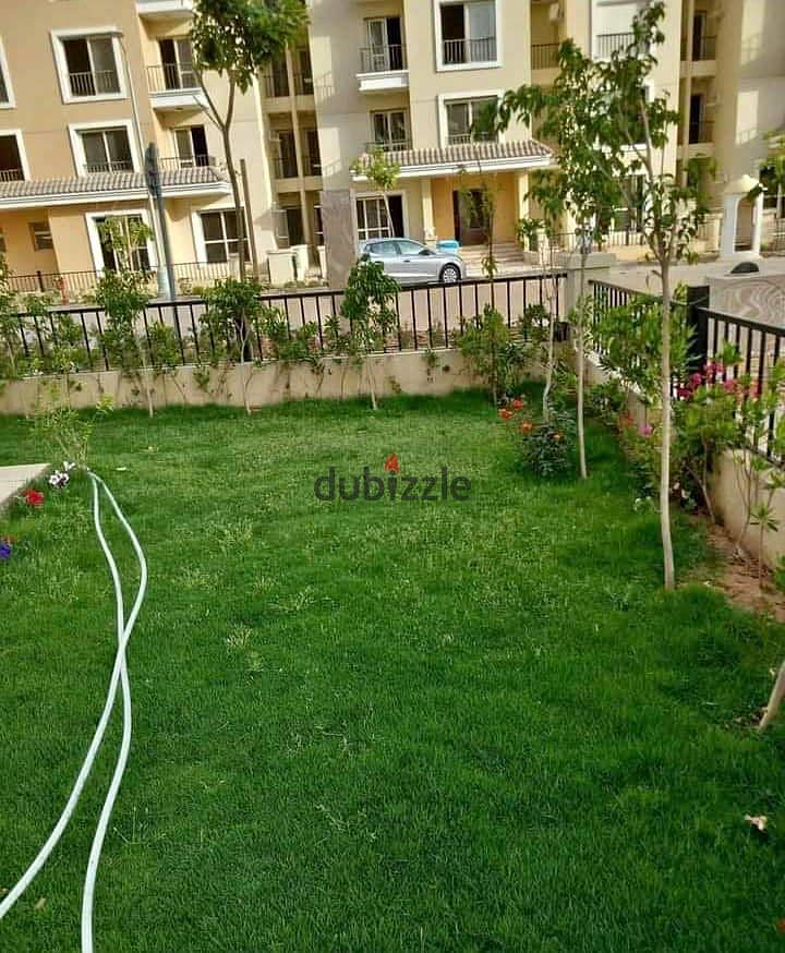 144m apartment, 3BR, with a 147m garden, in Sarai, in front of Al Shorouk Gates 0