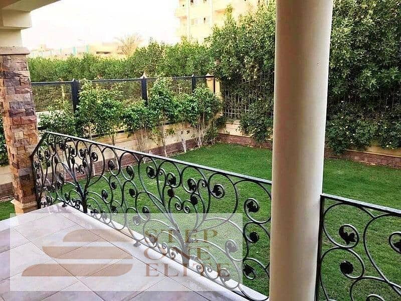 Apartment with private garden for sale in the most prestigious compound in New Cairo near Madinaty 8