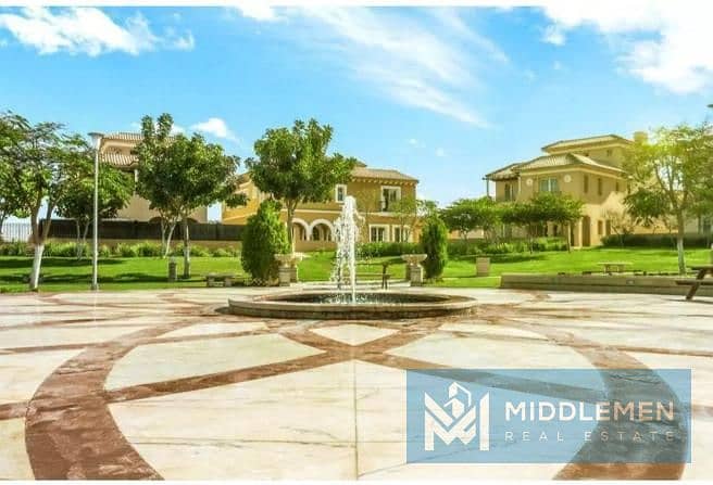 twin house 305m view landscape prime location delivered , hyde park new cairo 6