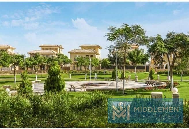 twin house 305m view landscape prime location delivered , hyde park new cairo 7