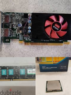 كارت شاشة 1جيجا ddr5 , بروسيسور core i3 , رامة 2 جيجا