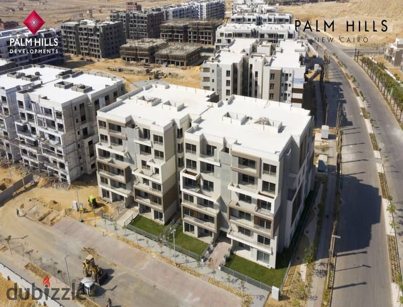 Apartment for sale, ground floor with garden in Palm Hills New Cairo, Lagoon view, down payment only 535 thousand and installments over 8 years 11