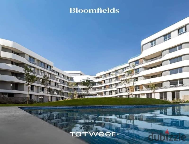 Apartment for sale 153 m2, fully finished, 5% down payment and installments over 10 years, delivery 2025, Mostakbal City, Bloomfields Compound 3