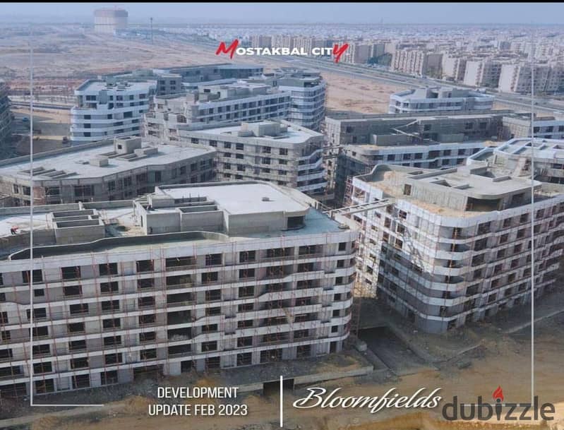 Apartment for sale 153 m2, fully finished, 5% down payment and installments over 10 years, delivery 2025, Mostakbal City, Bloomfields Compound 8