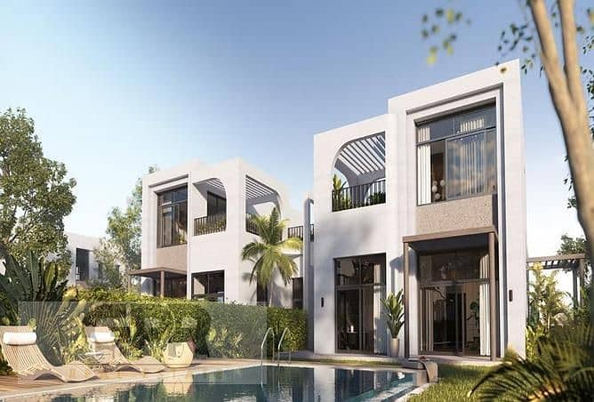 Finished Twin Villa for sale in 6 october O West by Orascom 410m with installments  او ويست اوراسكوم اكتوبر 18