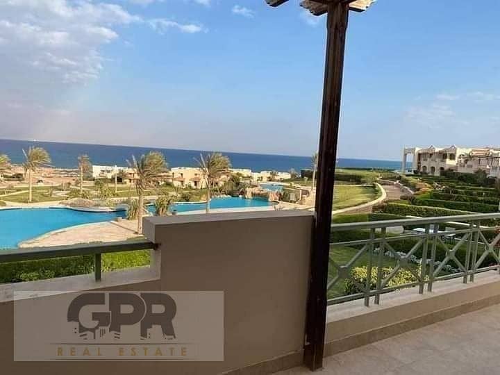 شالية دابل فيو للبيع بالتقسيط متشطب فندقى في قرية تلال السخنة Chalet Double Amazing View for sale in Telal Sukhna خطوات ل حمام السباحة و الاجون والبحر 0