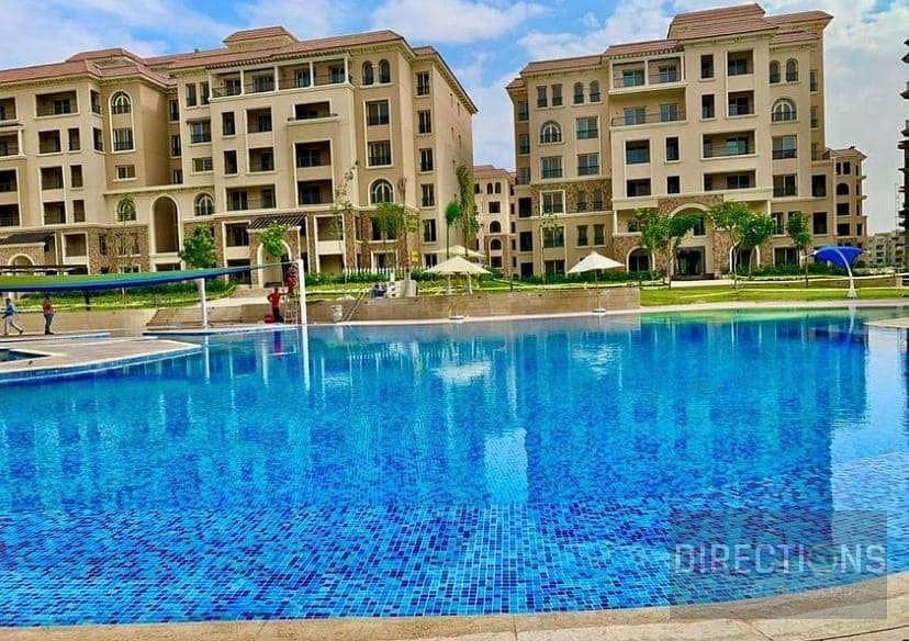 Fully Finished Garden Apartment for sale with Acs and Kitchen Cabinets direct beside AUC and Point 90 Mall with Swimming Pool View New Cairo For Sale 0