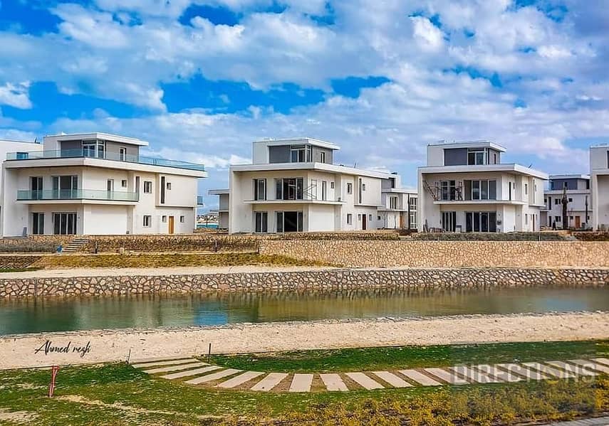 Ultra Modern finished villa for sale in New Alamein, Mazarine, directly on the lagoon 8