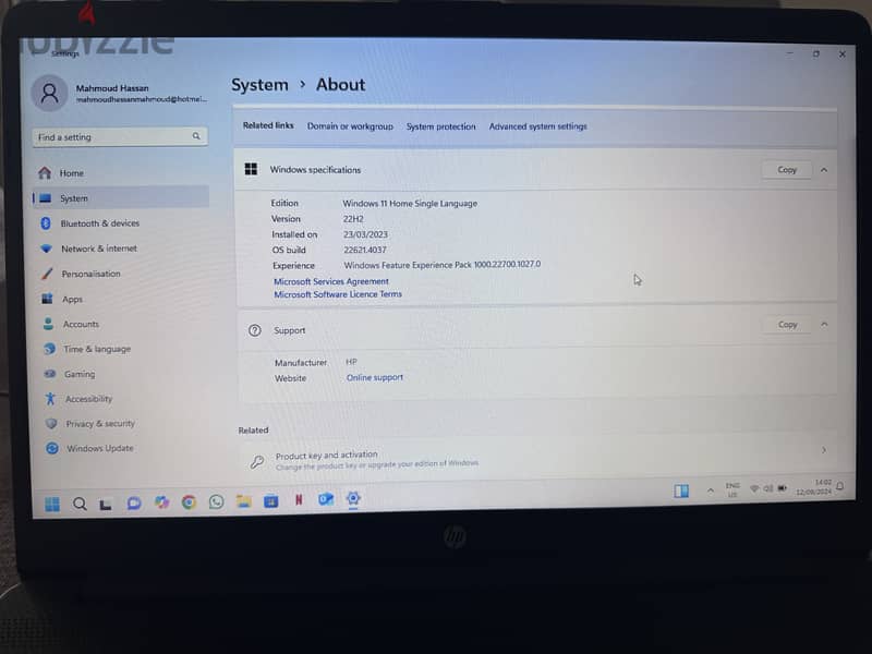 Used HP Laptop like new with box 3