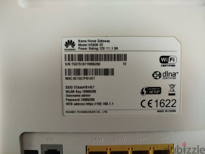 راووتر هواوى . HUAWEI HG 630 V2
& TP-Link TL-MR3220 ver:1.2 5