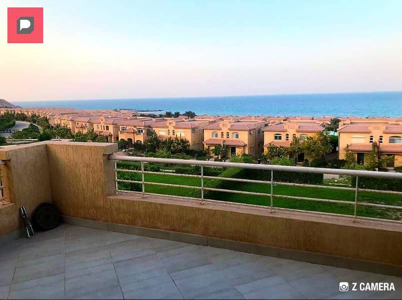 chalet 3-room for sale in Ain Sokhna, Telal El Sokhna village, with a 5% down payment, installments over 8 years, panoramic sea view, fully finished, 15