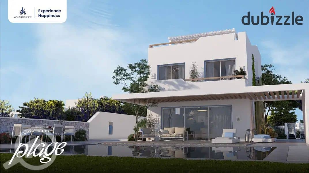 villa for sale in north coast sea view fully finished , prime location next to marasi 0