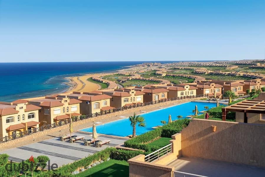 Twin House full sea view , fully finished , for sale in Telal elain elsokhna  توين هاوس صف اول علي البحر للبيع متشطب  في تلال العين السخنه 0