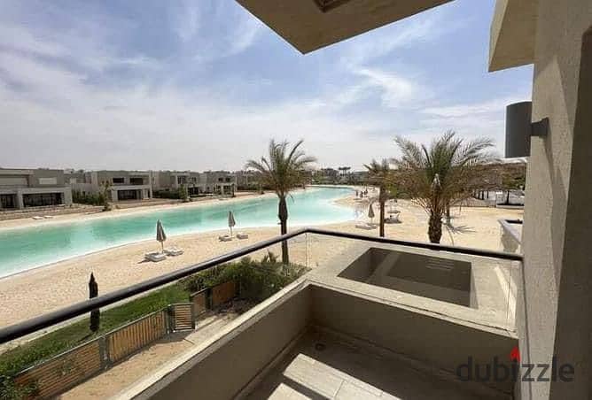 chalet for sale lagoon view in azha north coast - شالية للبيع 136 م اول صف علي الاجون في ازها الساحل الشمالي 1